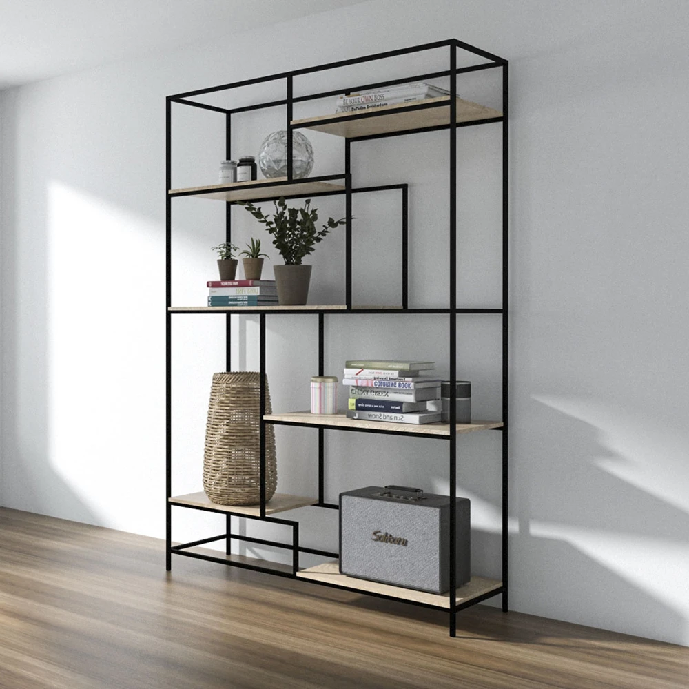 LIBERTA LOOK ΒΙΒΛΙΟΘΗΚΗ ΜΑΥΡΟ SONOMA 140x40.4x201.5