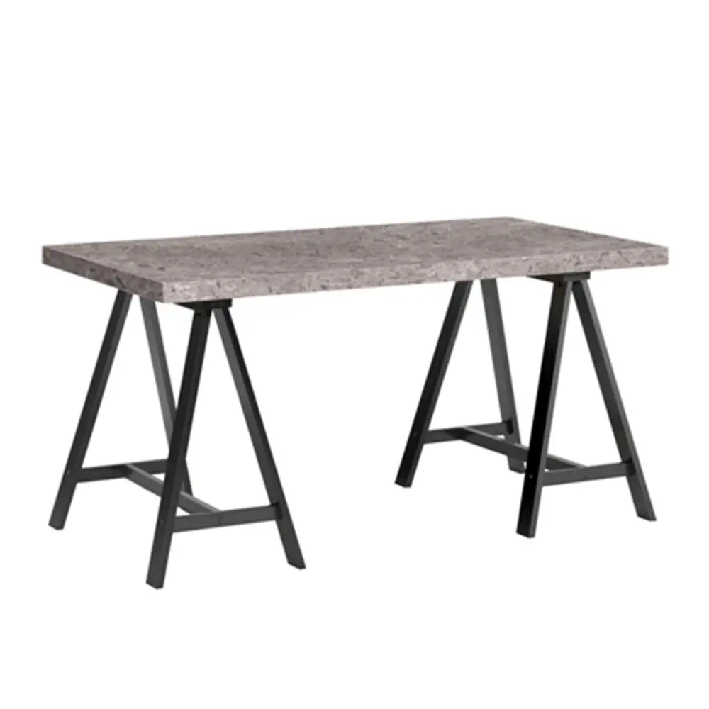 LIBERTA CAVALLETTO ΓΡΑΦΕΙΟ CEMENT ΜΑΥΡΟ 140x75x74cm