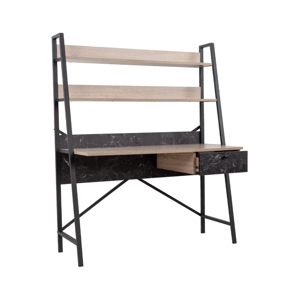 LIBERTA ATRIUM ΓΡΑΦΕΙΟ 1ΣΥΡΤΑΡΙ SONOMA ΜΑΥΡΟ ΠΕΤΡΑ 125x55x150