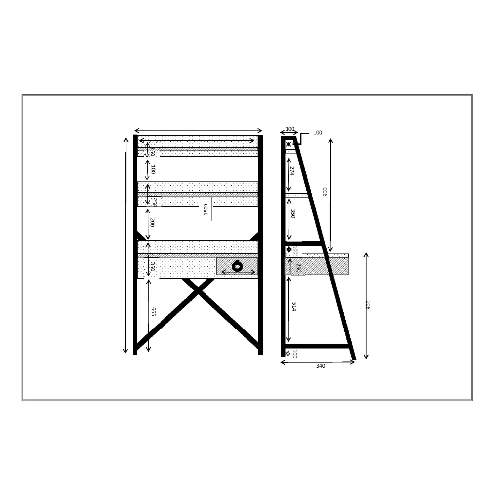 LIBERTA ATRIUM ΓΡΑΦΕΙΟ 1ΣΥΡΤΑΡΙ SONOMA ΜΑΥΡΟ ΠΕΤΡΑ 125x55x150