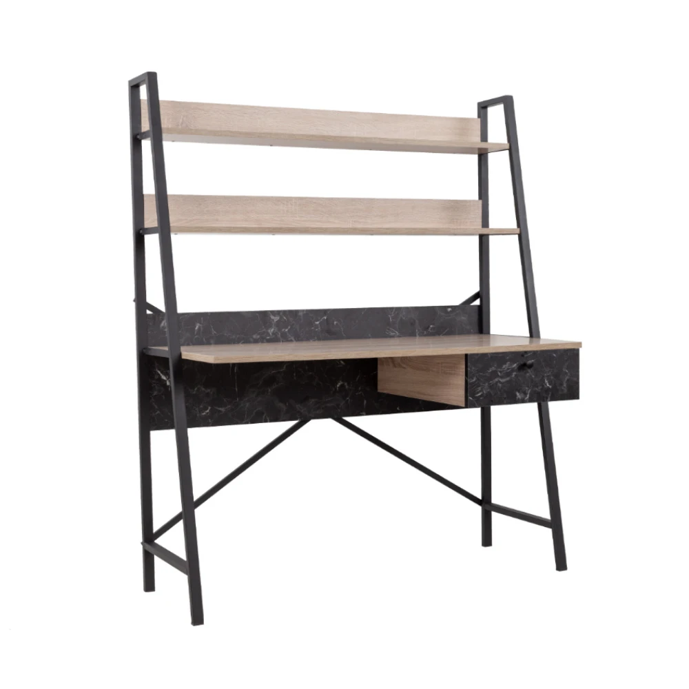 LIBERTA ATRIUM ΓΡΑΦΕΙΟ 1ΣΥΡΤΑΡΙ SONOMA ΜΑΥΡΟ ΠΕΤΡΑ 125x55x150