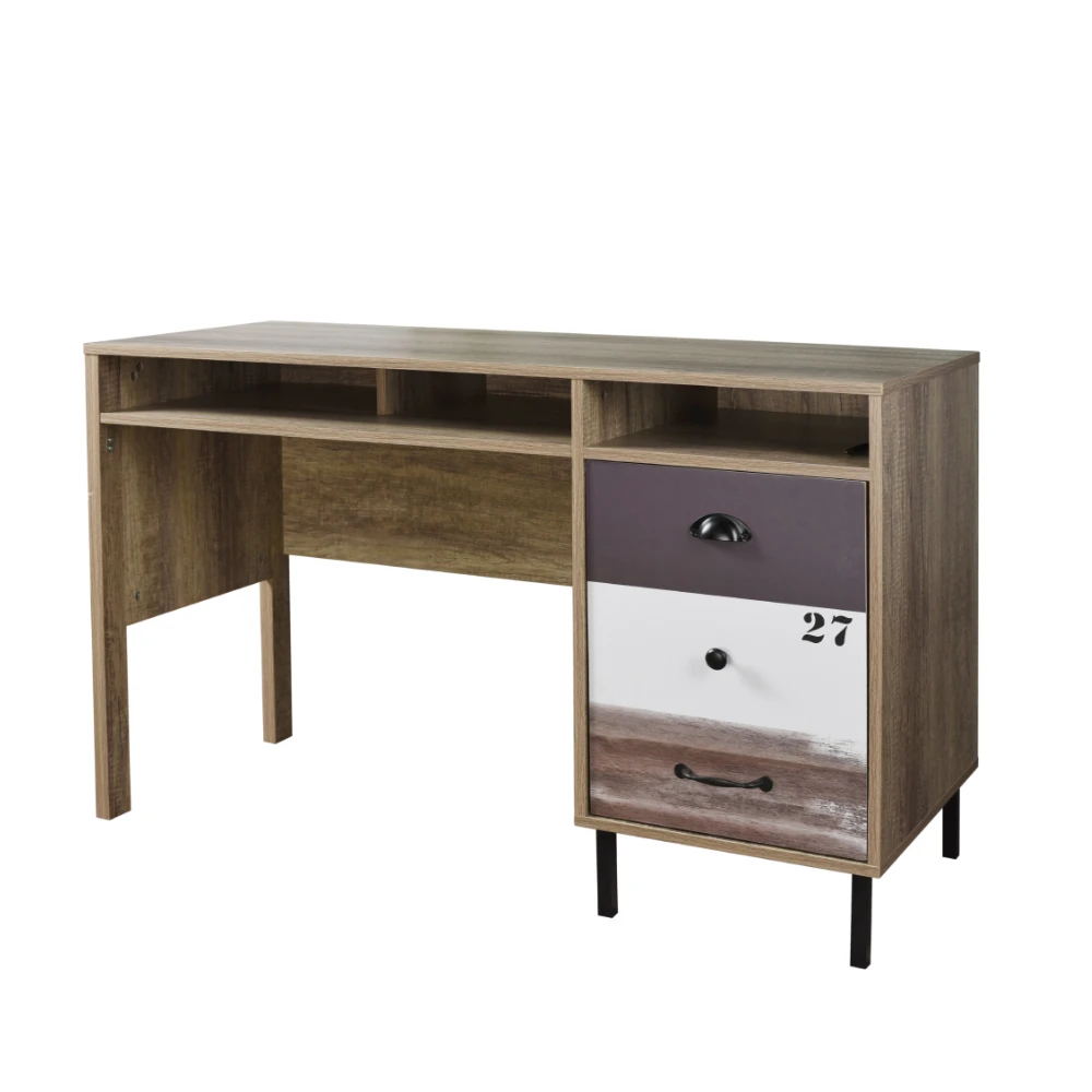 LIBERTA NUMBER ΓΡΑΦΕΙΟ 1ΠΟΡΤΑ SONOMA ΛΕΥΚΟ ΓΚΡΙ 120x48x75