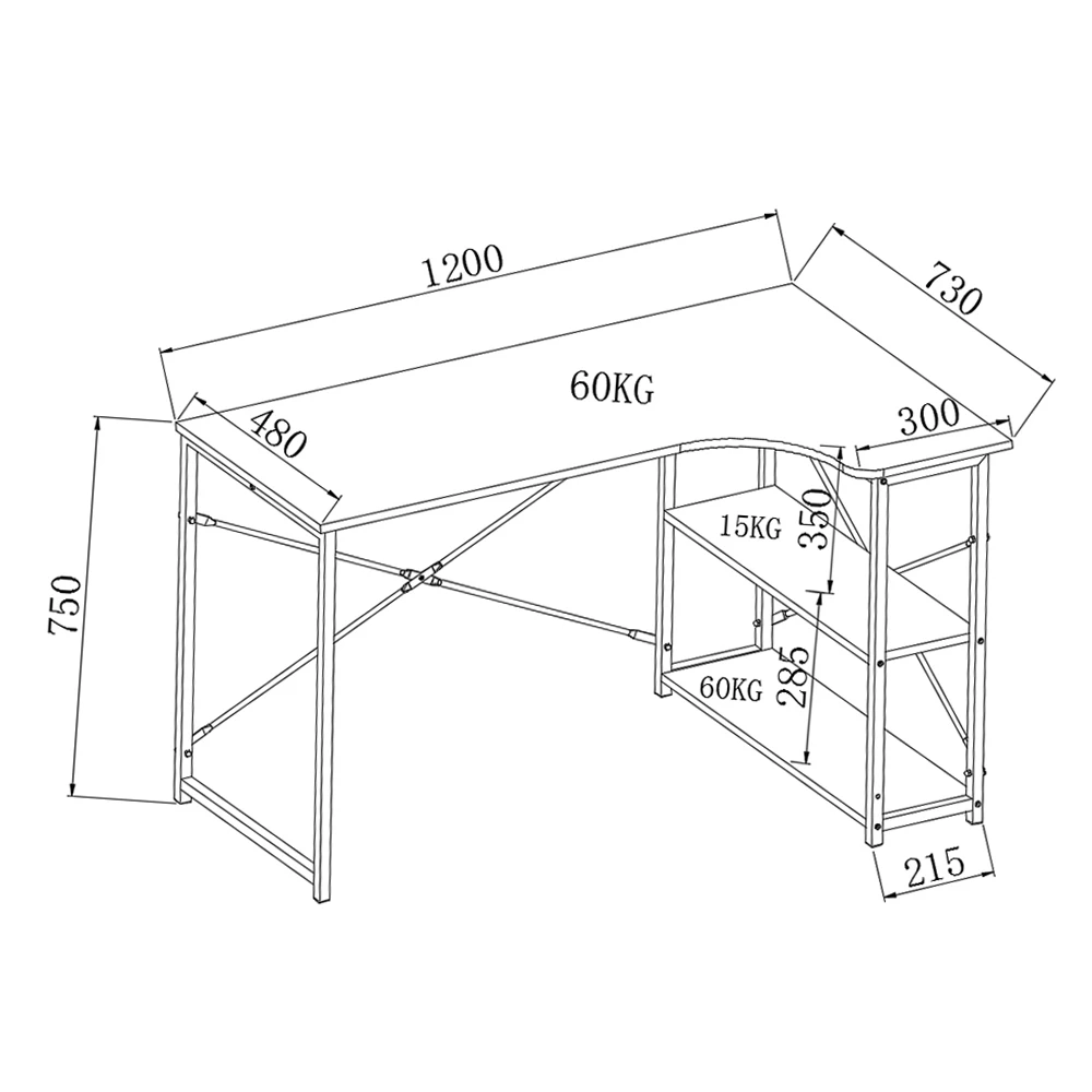 LIBERTA COURSE ΓΡΑΦΕΙΟ SONOMA ΜΑΥΡΟ 120x73x75