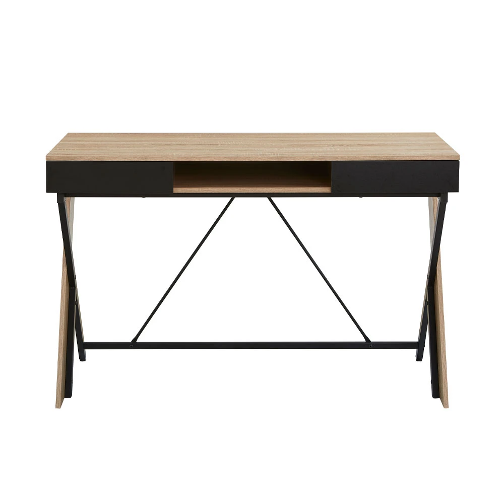 LIBERTA DOUBLE-X ΓΡΑΦΕΙΟ 1ΡΑΦΙ ΦΥΣΙΚΟ ΜΑΥΡΟ 120x60x76