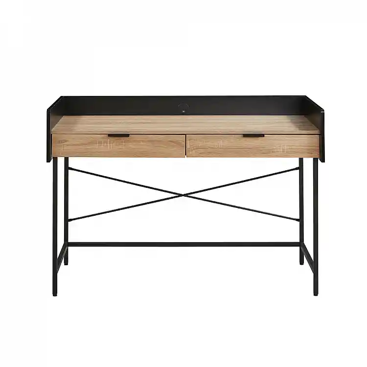 LIBERTA HOMI ΓΡΑΦΕΙΟ 2ΣΥΡΤΑΡΙΑ ΦΥΣΙΚΟ ΜΑΥΡΟ 123x60x86cm