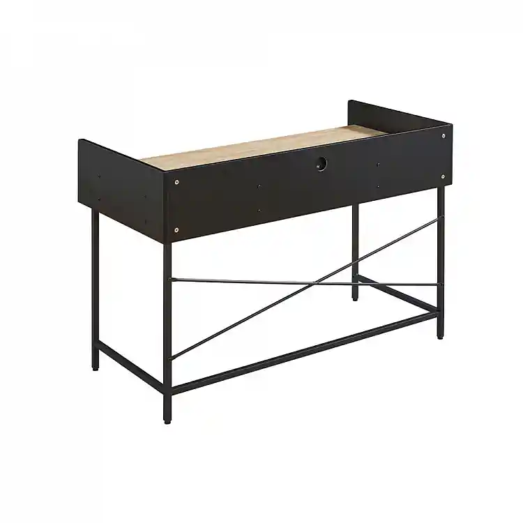 LIBERTA HOMI ΓΡΑΦΕΙΟ 2ΣΥΡΤΑΡΙΑ ΦΥΣΙΚΟ ΜΑΥΡΟ 123x60x86cm