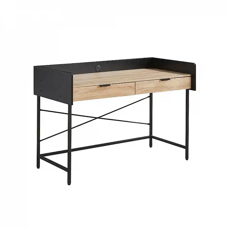 LIBERTA HOMI ΓΡΑΦΕΙΟ 2ΣΥΡΤΑΡΙΑ ΦΥΣΙΚΟ ΜΑΥΡΟ 123x60x86cm