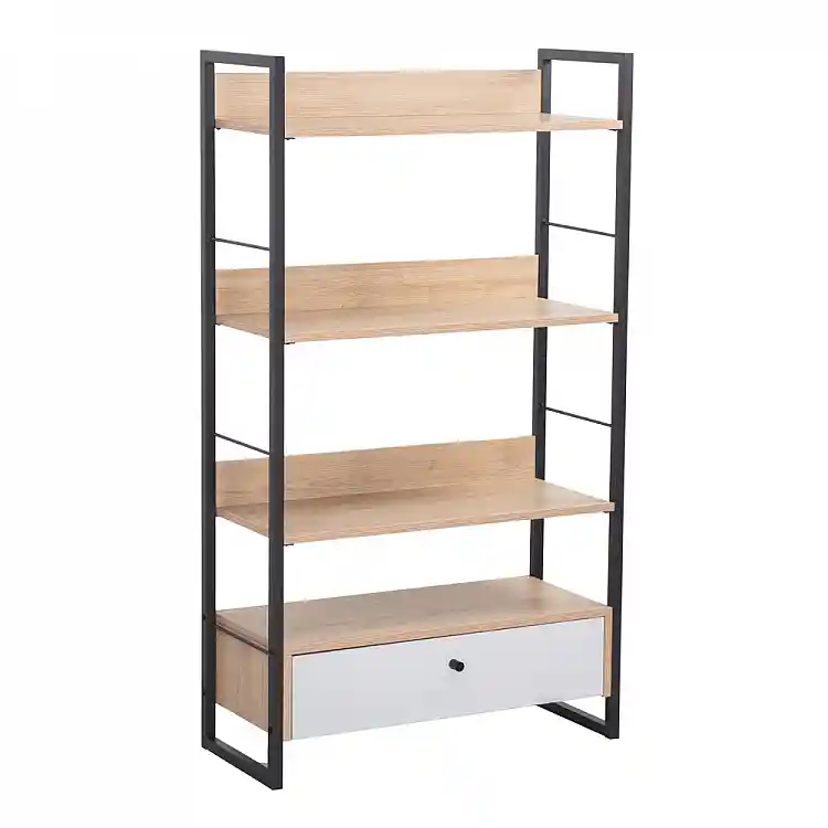 LIBERTA TRILOGY ΒΙΒΛΙΟΘΗΚΗ ΦΥΣΙΚΟ ΜΑΥΡΟ 70x30x125cm