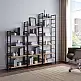 LIBERTA NEST ΒΙΒΛΙΟΘΗΚΗ ΦΥΣΙΚΟ ΜΑΥΡΟ 60x28x187cm