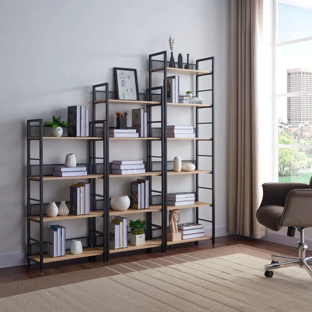 LIBERTA NEST ΒΙΒΛΙΟΘΗΚΗ ΦΥΣΙΚΟ ΜΑΥΡΟ 60x28x154