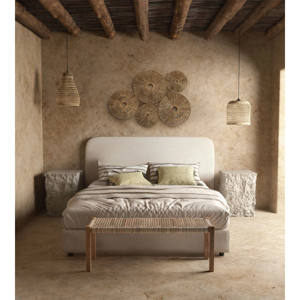 LIBERTA OVAL ΚΡΕΒΑΤΙ ΧΩΡΙΣ ΑΠΟΘΗΚ. ΧΩΡΟ (ΓΙΑ ΣΤΡΩΜΑ 160x200cm) OFF WHITE 221x209x122