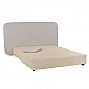 LIBERTA OVAL ΚΡΕΒΑΤΙ ΧΩΡΙΣ ΑΠΟΘΗΚ. ΧΩΡΟ (ΓΙΑ ΣΤΡΩΜΑ 160x200cm) OFF WHITE 221x209x122