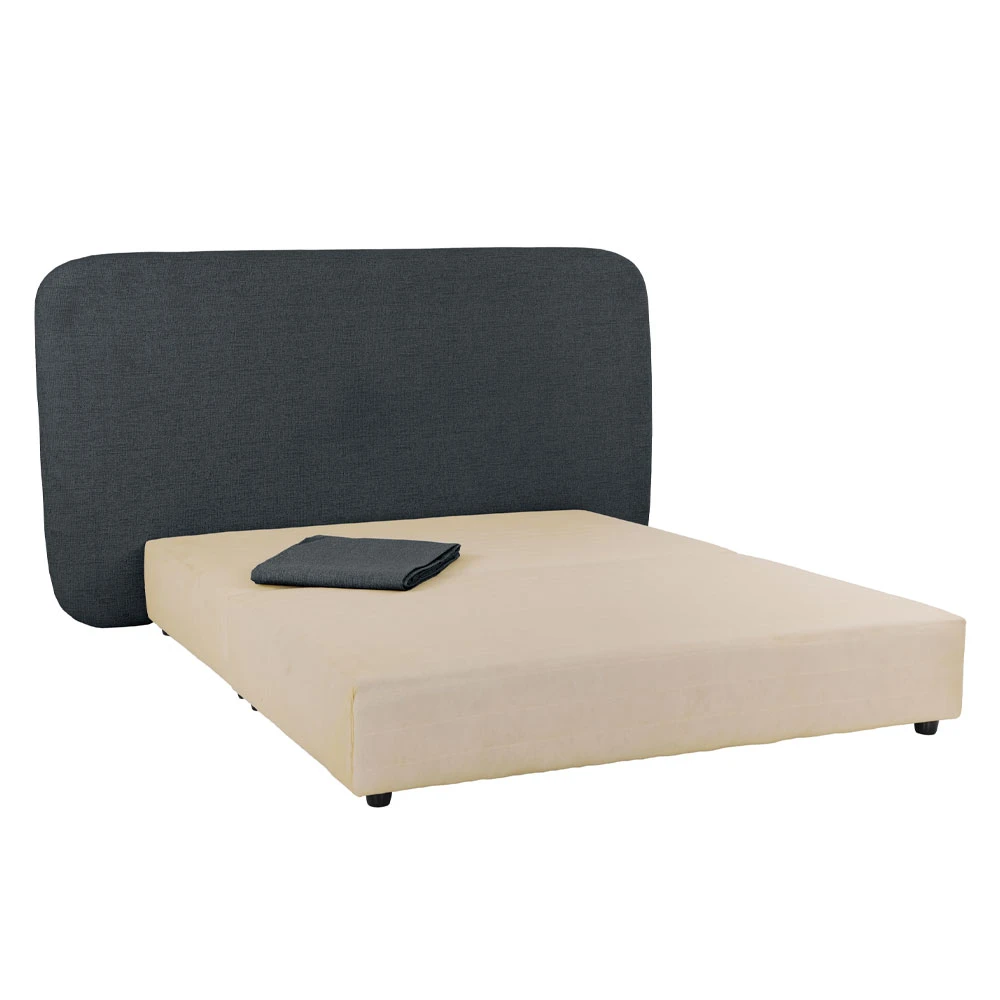 LIBERTA OVAL ΚΡΕΒΑΤΙ ΧΩΡΙΣ ΑΠΟΘΗΚ. ΧΩΡΟ (ΓΙΑ ΣΤΡΩΜΑ 160x200cm) ΑΝΘΡΑΚΙ 221x209x122
