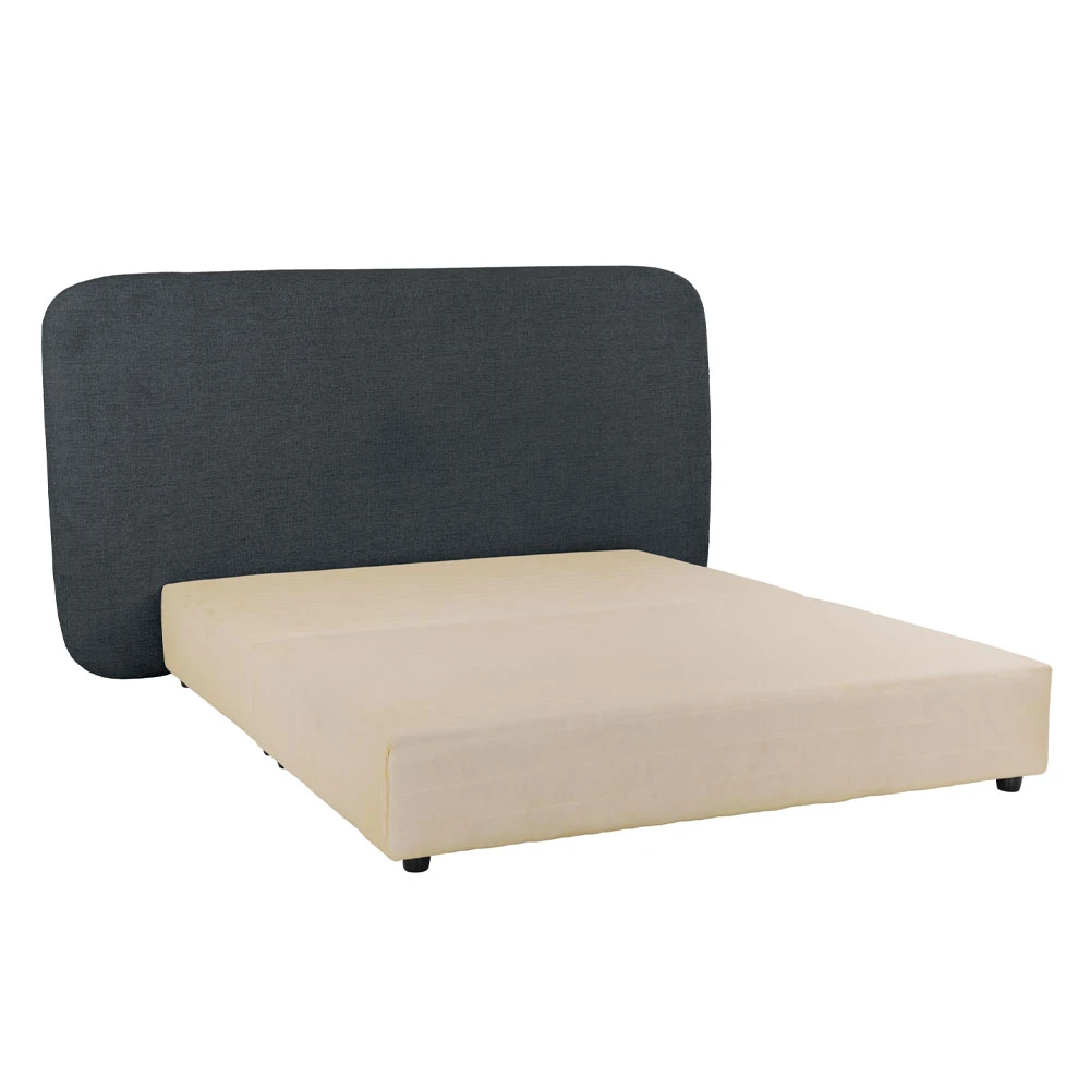 LIBERTA OVAL ΚΡΕΒΑΤΙ ΧΩΡΙΣ ΑΠΟΘΗΚ. ΧΩΡΟ (ΓΙΑ ΣΤΡΩΜΑ 160x200cm) ΑΝΘΡΑΚΙ 221x209x122