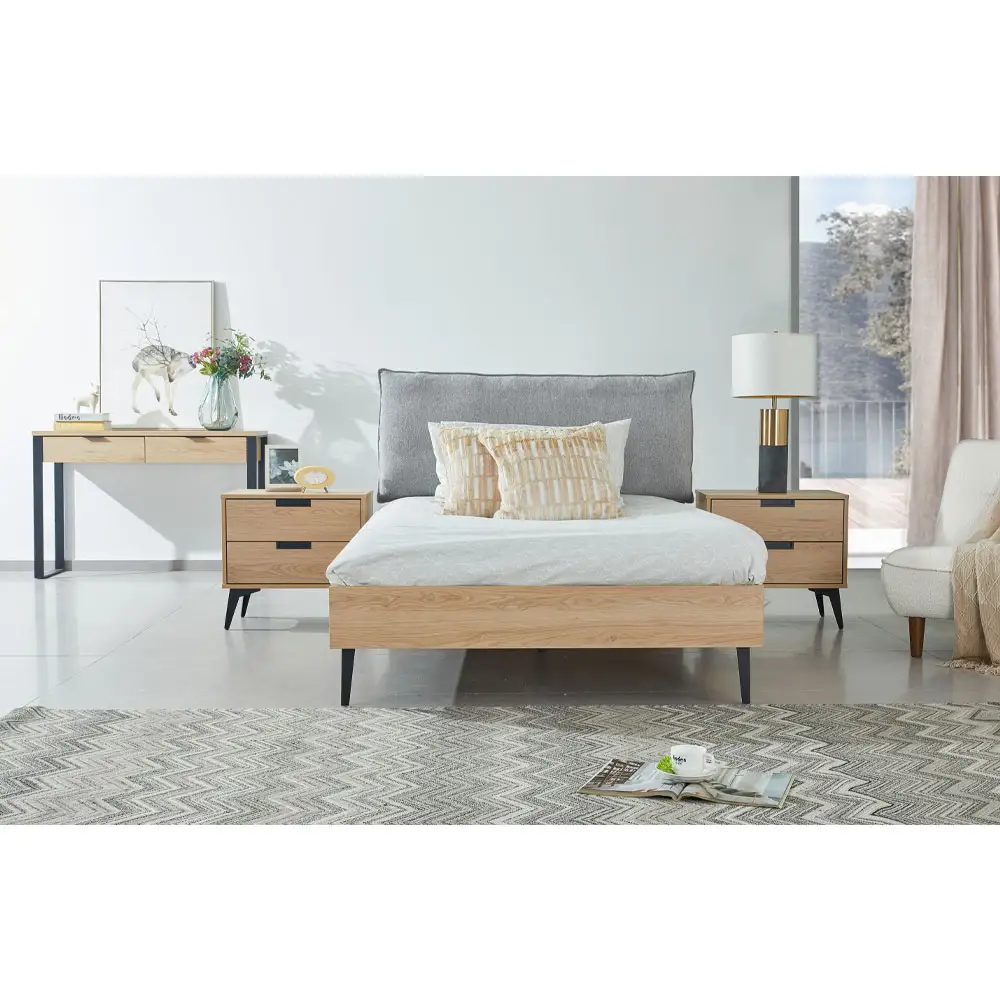 LIBERTA NEON ΚΡΕΒΑΤΙ (ΓΙΑ ΣΤΡΩΜΑ 120x200cm) ΓΚΡΙ ΦΥΣΙΚΟ 127x210x101