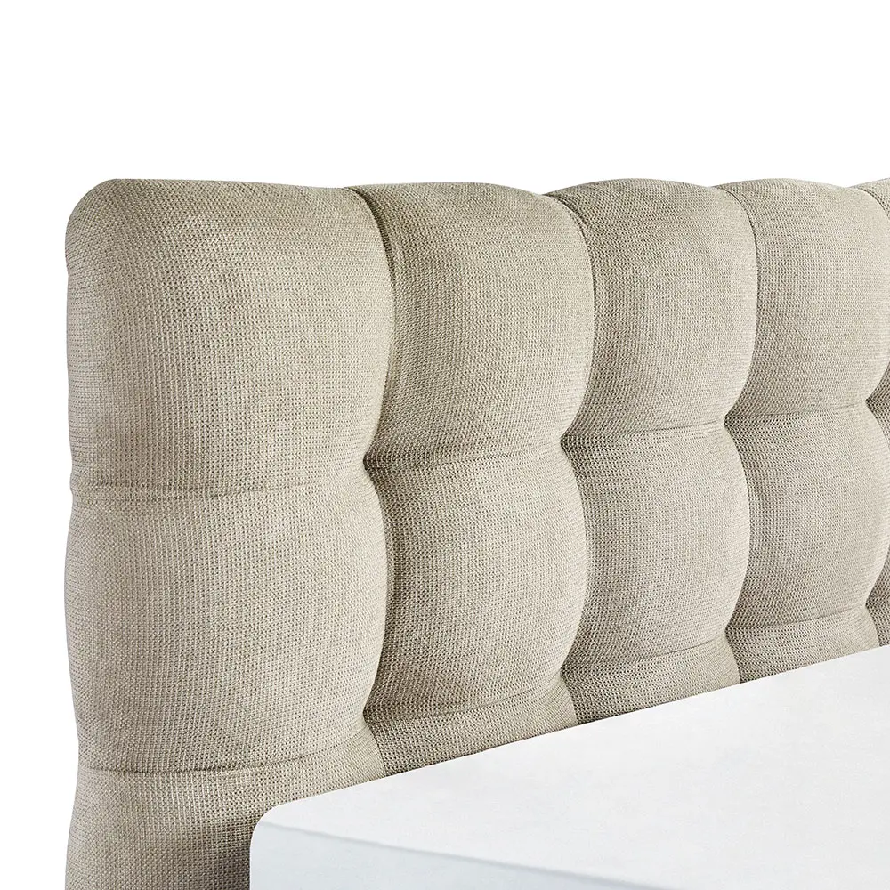 LIBERTA CHOCOLAT ΚΡΕΒΑΤΙ (ΓΙΑ ΣΤΡΩΜΑ 160x200cm) BEIGE 223x185x108
