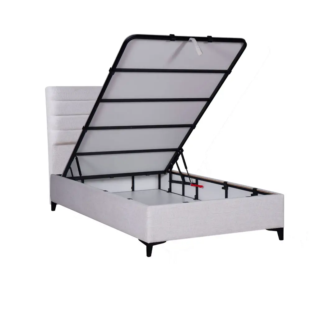 LIBERTA STRATTA ΚΡΕΒΑΤΙ ΜΕ ΑΠΟΘΗΚ. ΧΩΡΟ (ΓΙΑ ΣΤΡΩΜΑ 120x200cm) OFF WHITE 06-900 208x127x121cm