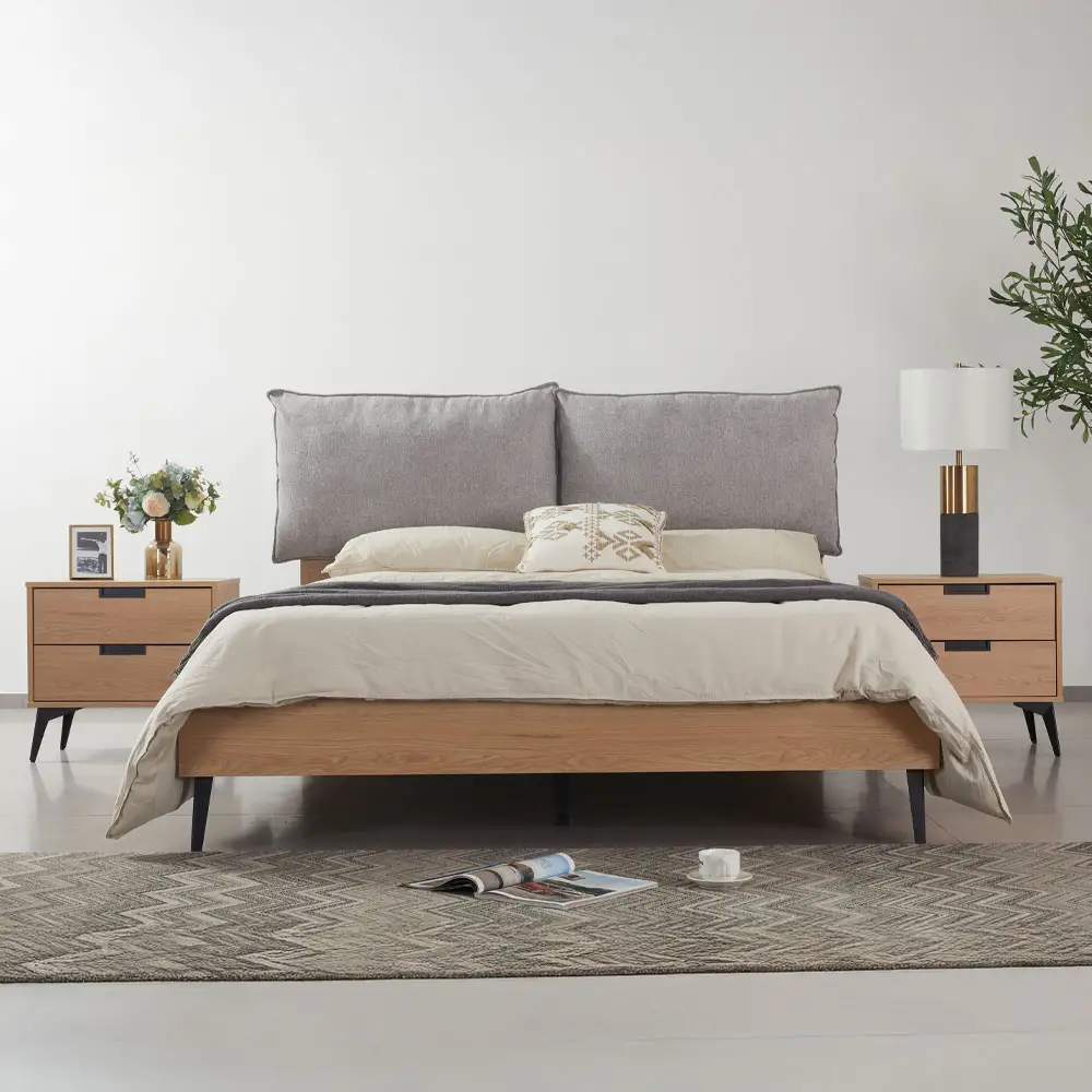 LIBERTA NEON ΚΡΕΒΑΤΙ (ΓΙΑ ΣΤΡΩΜΑ 160x200cm) ΦΥΣΙΚΟ 167x207x105cm