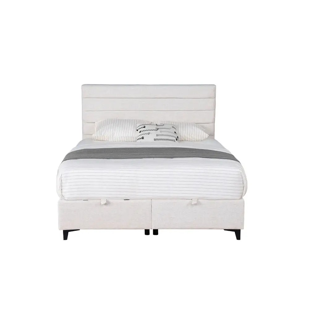 LIBERTA UTOPIA ΚΡΕΒΑΤΙ ΜΕ ΑΠΟΘΗΚ. ΧΩΡΟ ΚΑΙ ΣΤΡΩΜΑ WHITE SMOOTH 06-900 207x160x115cm