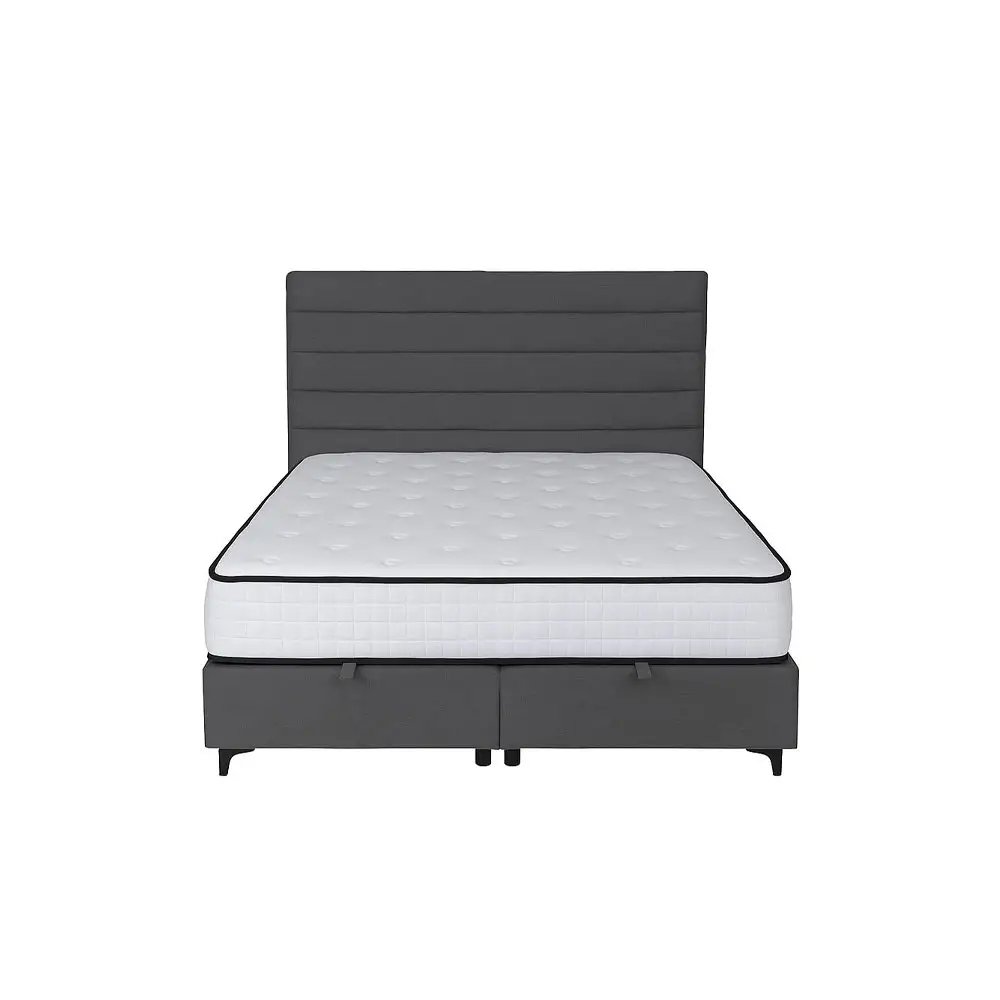 LIBERTA UTOPIA ΚΡΕΒΑΤΙ ΜΕ ΑΠΟΘΗΚ. ΧΩΡΟ ΚΑΙ ΣΤΡΩΜΑ ΓΚΡΙ 34-900 207x160x115cm