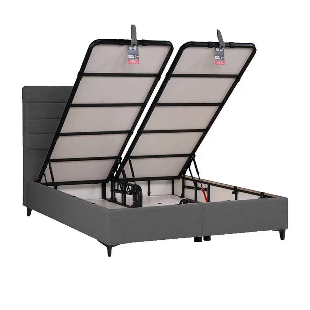 LIBERTA UTOPIA ΚΡΕΒΑΤΙ ΜΕ ΑΠΟΘΗΚ. ΧΩΡΟ ΚΑΙ ΣΤΡΩΜΑ ΓΚΡΙ 34-900 207x160x115cm