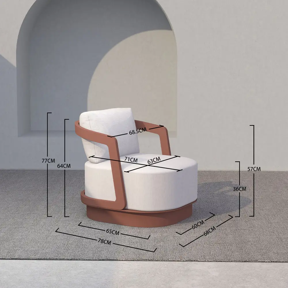 LIBERTA TORRE ΣΑΛΟΝΙ SET 1+2+2 TERRACOTTA 198x81x66cm