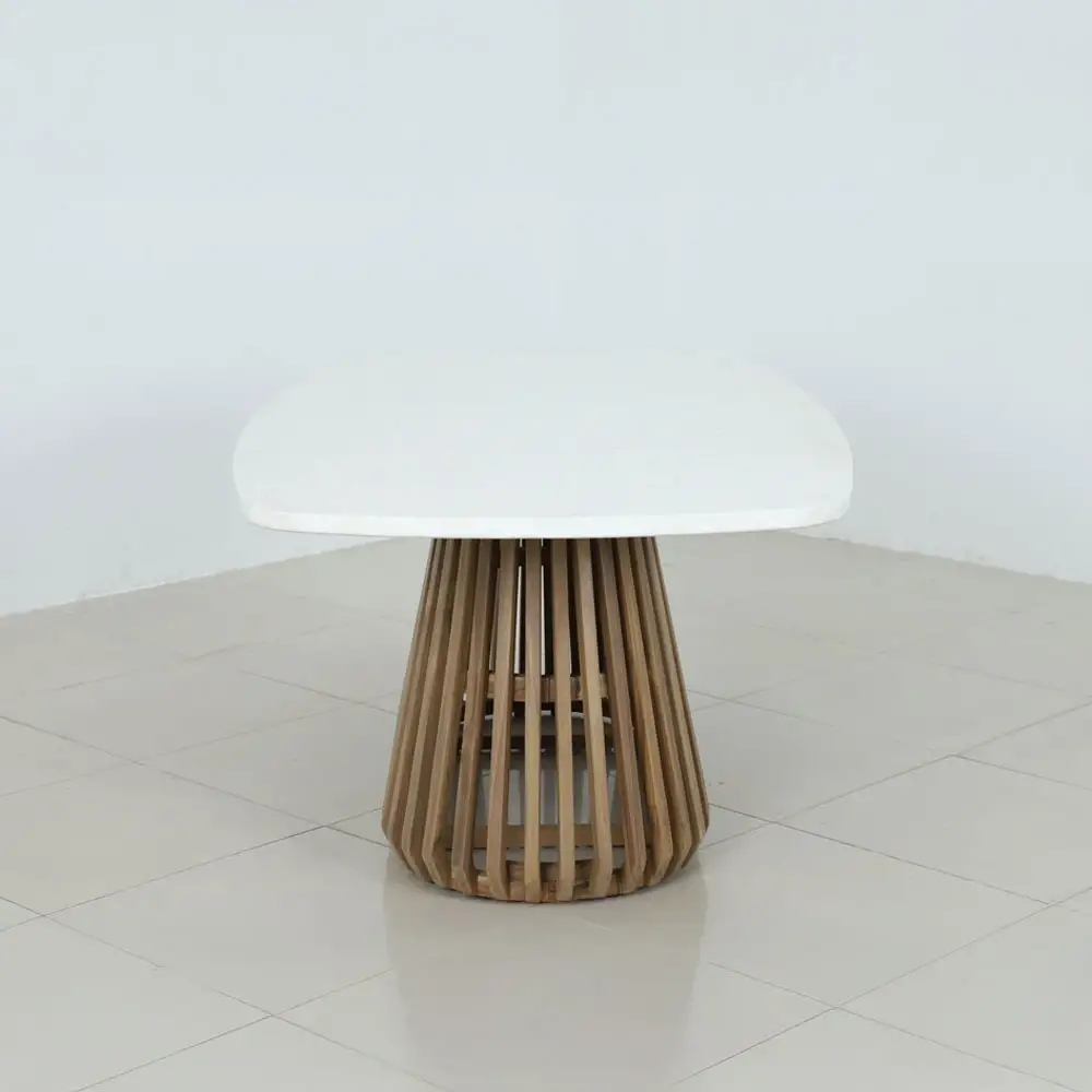 LIBERTA SIRACUSA ΤΡΑΠΕΖΙ ΛΕΥΚΟ 220x110x77.5cm