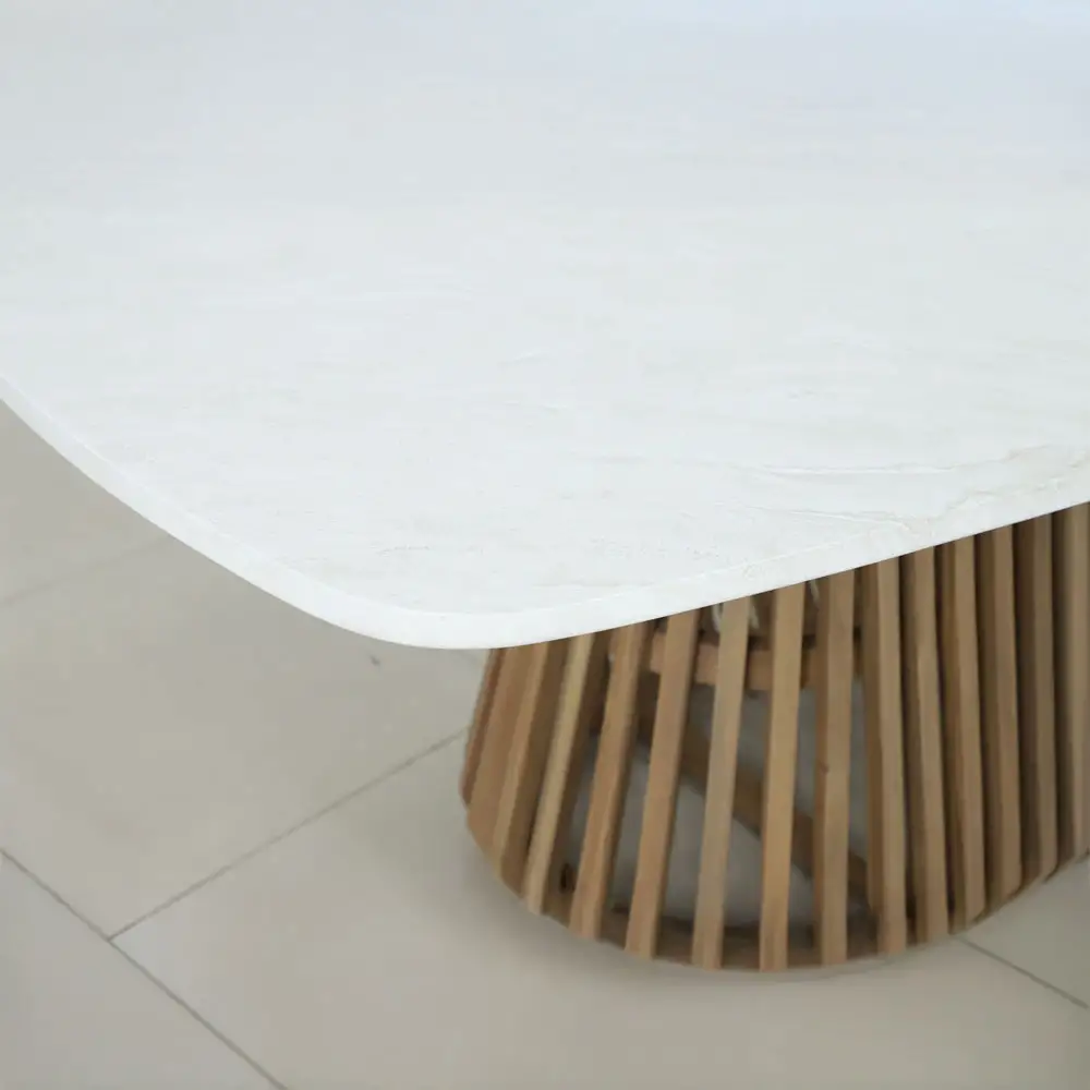 LIBERTA SIRACUSA ΤΡΑΠΕΖΙ ΛΕΥΚΟ 220x110x77.5cm