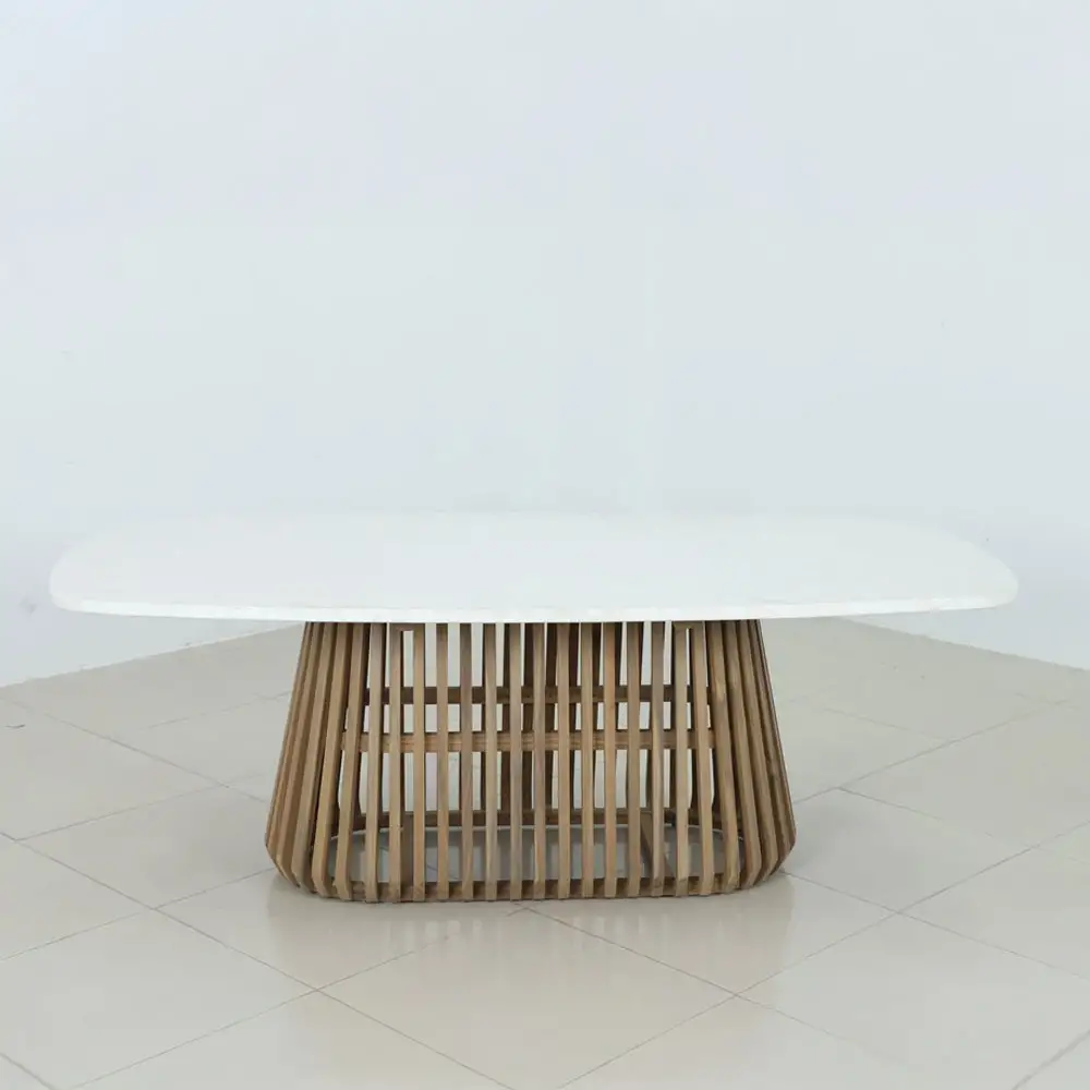 LIBERTA SIRACUSA ΤΡΑΠΕΖΙ ΛΕΥΚΟ 220x110x77.5cm