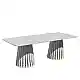 LIBERTA EURORA ΤΡΑΠΕΖΙ ΛΕΥΚΟ ΜΕ ΟΨΗ ΜΑΡΜΑΡΟΥ ΛΕΥΚΟ 220x100x75cm