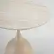 LIBERTA EARTH COFFEE TABLE BEIGE ΜΕ ΟΨΗ ΜΑΡΜΑΡΟΥ 50x50x54.5cm