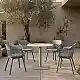 LIBERTA UNO ΤΡΑΠΕΖΙ BEIGE ΜΕ ΟΨΗ ΜΑΡΜΑΡΟΥ ΓΚΡΙ 80x80x74cm