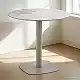 LIBERTA UNO ΤΡΑΠΕΖΙ BEIGE ΜΕ ΟΨΗ ΜΑΡΜΑΡΟΥ ΓΚΡΙ 80x80x74cm