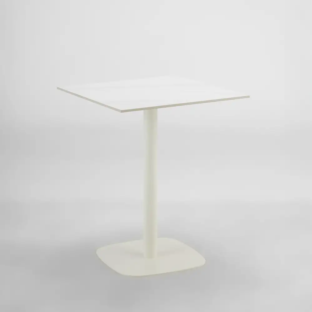 LIBERTA QUADRA ΤΡΑΠΕΖΙ ΛΕΥΚΟ ΜΕ ΟΨΗ ΜΑΡΜΑΡΟΥ 60x60x74cm
