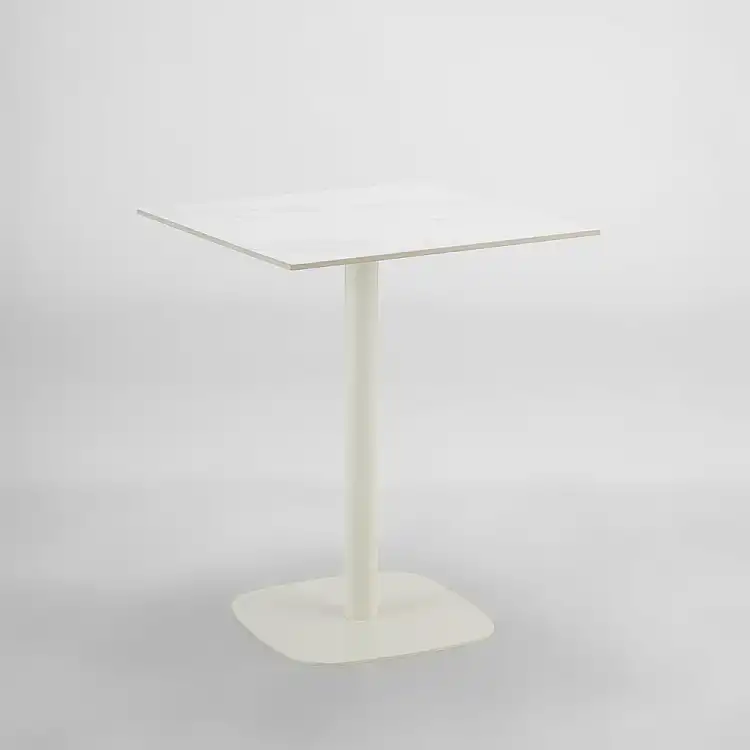 LIBERTA QUADRA ΤΡΑΠΕΖΙ ΛΕΥΚΟ ΜΕ ΟΨΗ ΜΑΡΜΑΡΟΥ 60x60x74cm