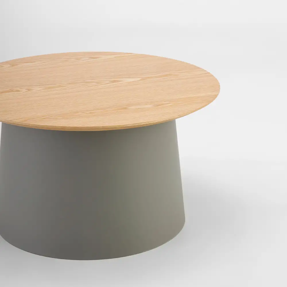LIBERTA ZENTRA COFFEE TABLE ΦΥΣΙΚΟ ΓΚΡΙ 70x70x39cm