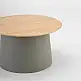 LIBERTA ZENTRA COFFEE TABLE ΦΥΣΙΚΟ ΓΚΡΙ 70x70x39cm