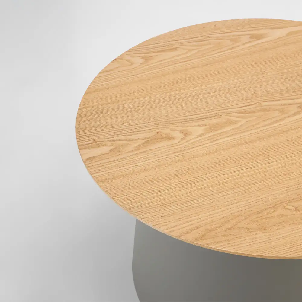 LIBERTA ZENTRA COFFEE TABLE ΦΥΣΙΚΟ ΓΚΡΙ 70x70x39cm