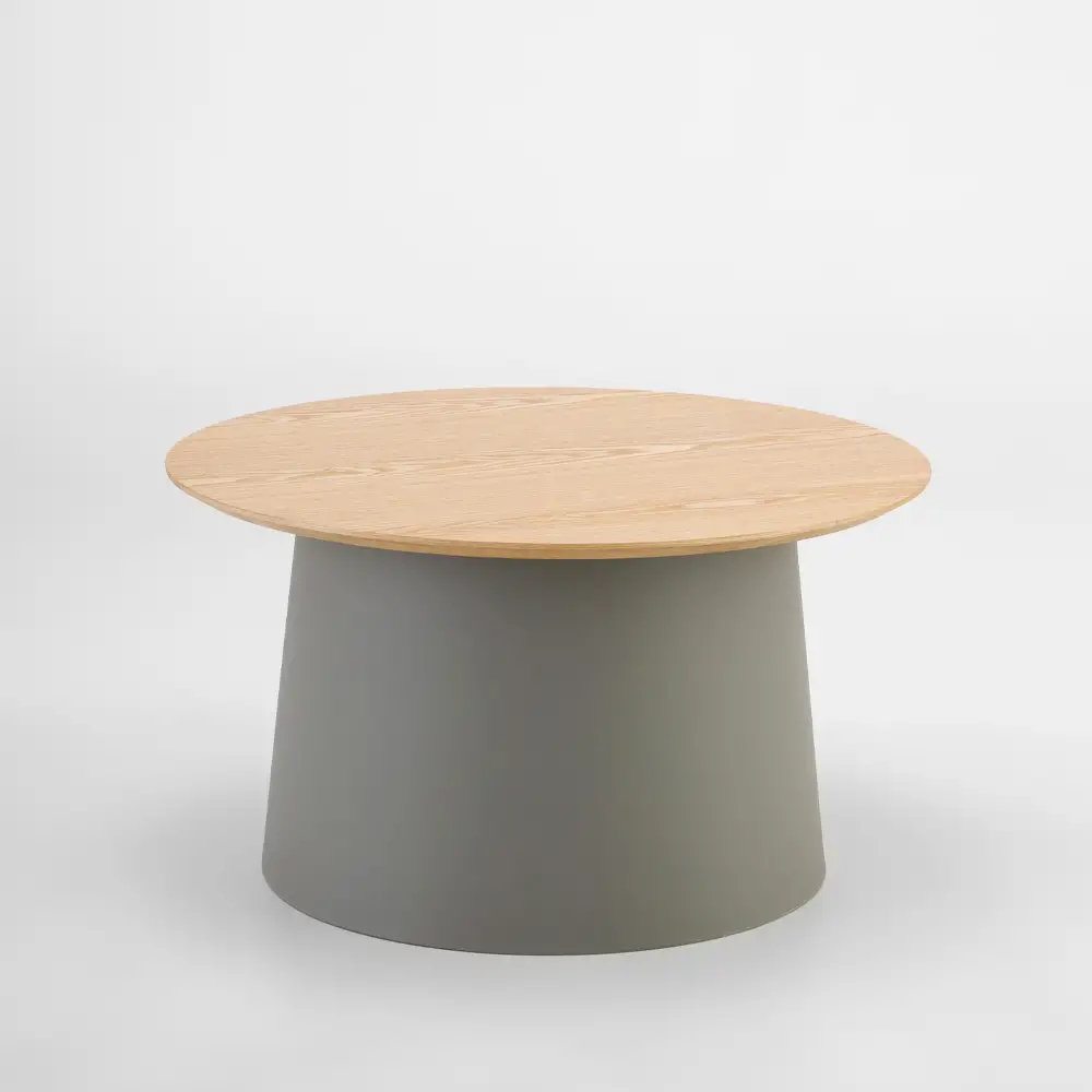 LIBERTA ZENTRA COFFEE TABLE ΦΥΣΙΚΟ ΓΚΡΙ 70x70x39cm