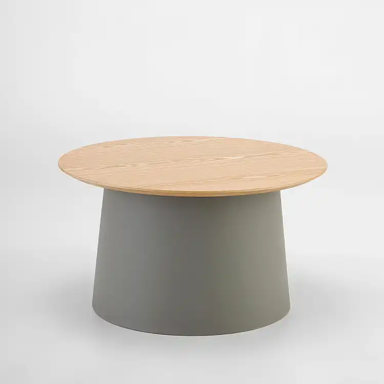 LIBERTA ZENTRA COFFEE TABLE ΦΥΣΙΚΟ ΓΚΡΙ 70x70x39cm