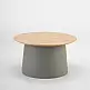 LIBERTA ZENTRA COFFEE TABLE ΦΥΣΙΚΟ ΓΚΡΙ 70x70x39cm