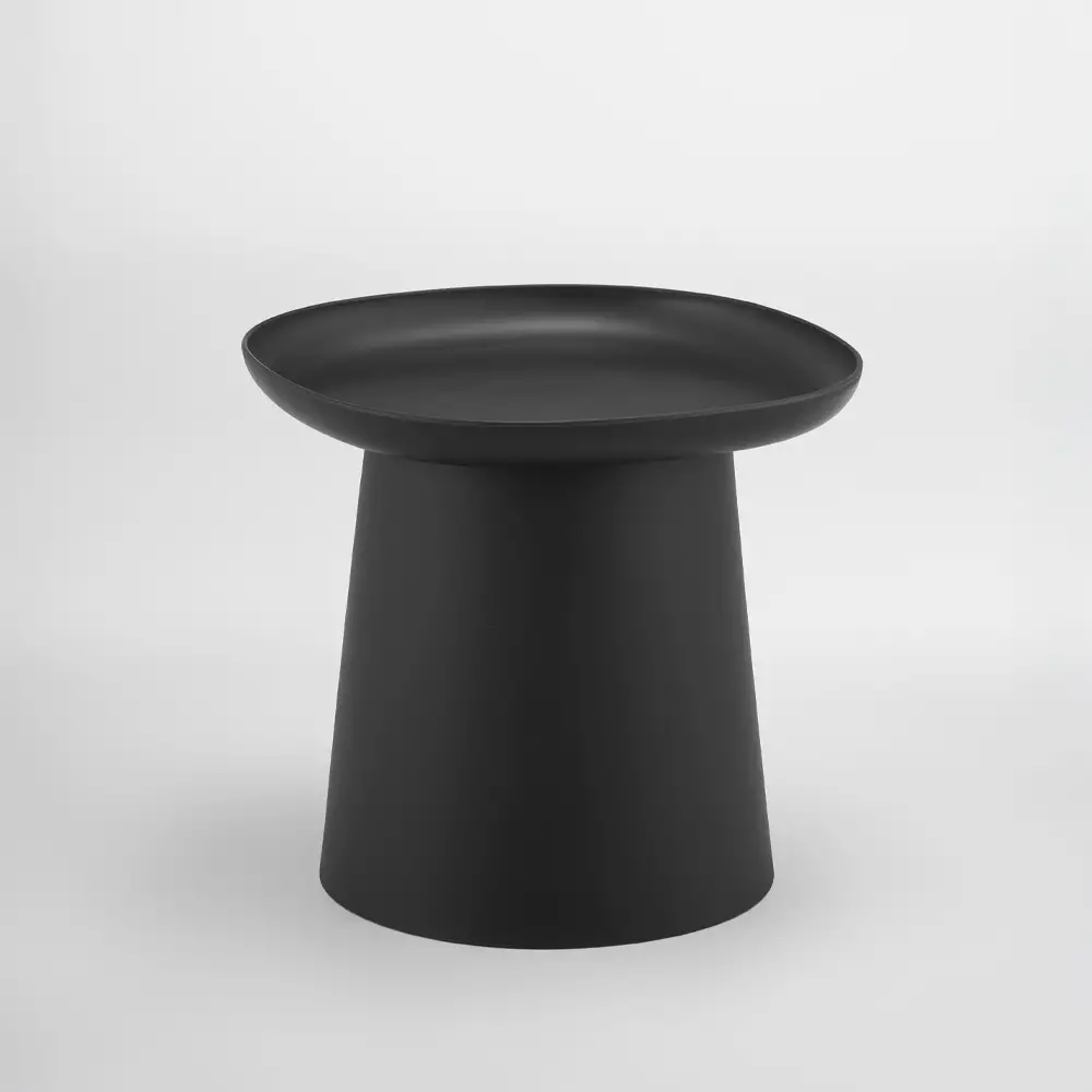 LIBERTA PLATE COFFEE TABLE ΜΑΥΡΟ 50x50x47.5cm
