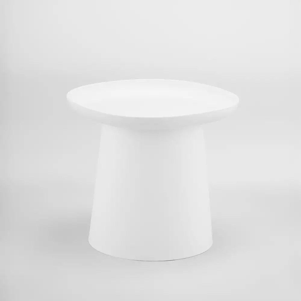 LIBERTA PLATE COFFEE TABLE ΛΕΥΚΟ 50x50x47.5cm
