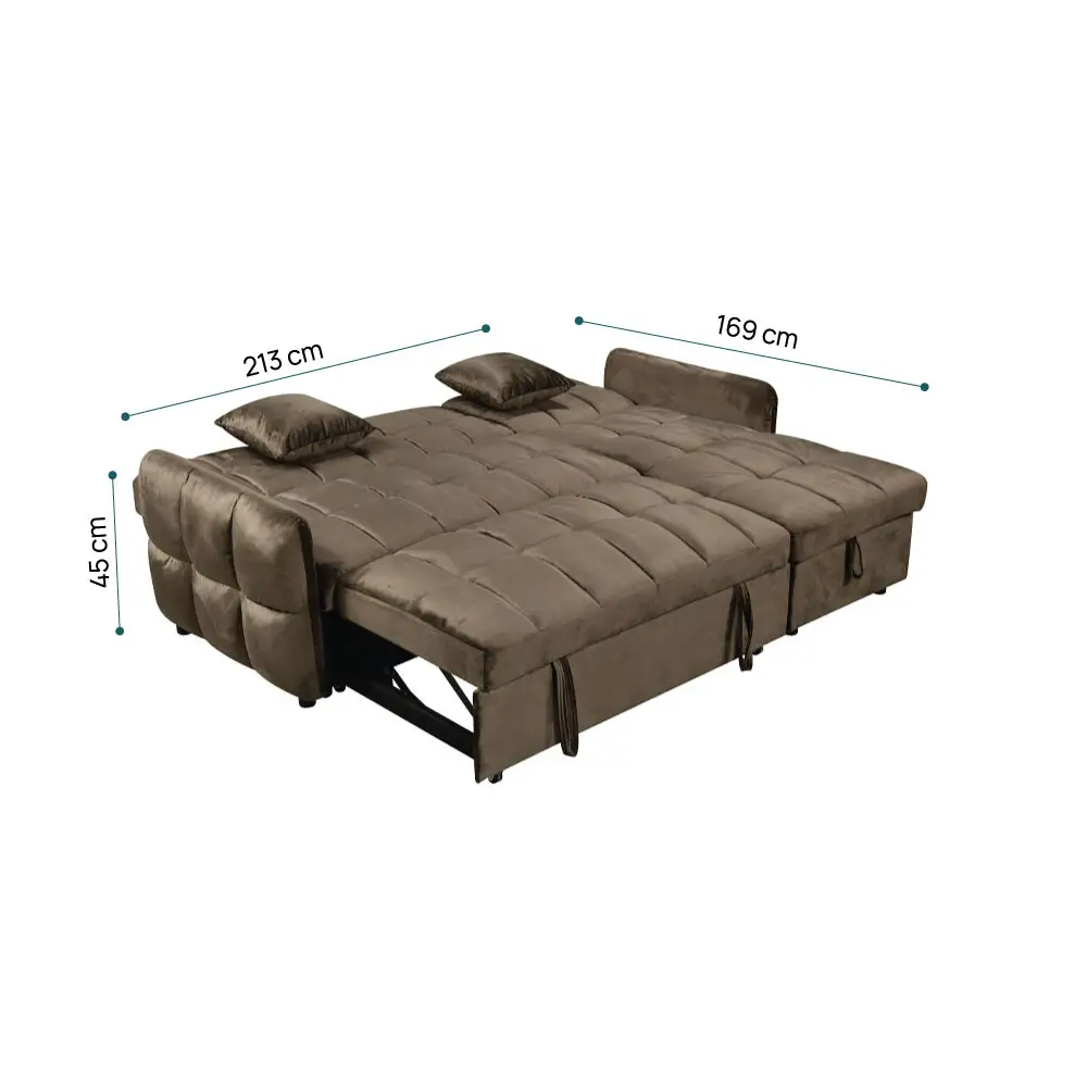 LIBERTA CROSSOVER ΚΑΝΑΠΕΣ ΚΡΕΒΑΤΙ ΓΩΝΙΑ ΑΝΑΣΤΡΕΨΙΜΗ COFFEE 213x145x83cm