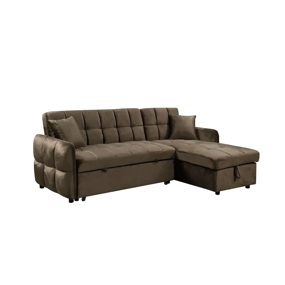 LIBERTA CROSSOVER ΚΑΝΑΠΕΣ ΚΡΕΒΑΤΙ ΓΩΝΙΑ ΑΝΑΣΤΡΕΨΙΜΗ COFFEE 213x145x83cm