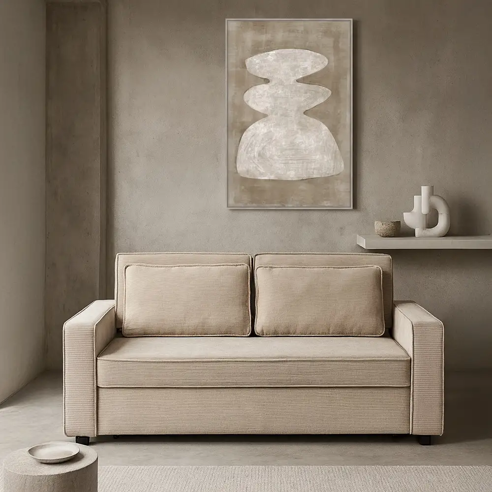 LIBERTA CUBO ΚΑΝΑΠΕΣ ΚΡΕΒΑΤΙ 3ΘΕΣΙΟΣ LATTE 172x90x89cm