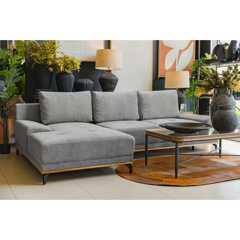 LIBERTA NATURA ΚΑΝΑΠΕΣ ΚΡΕΒΑΤΙ ΓΩΝΙΑ ΑΡΙΣΤΕΡΗ TAUPE 283x164x90