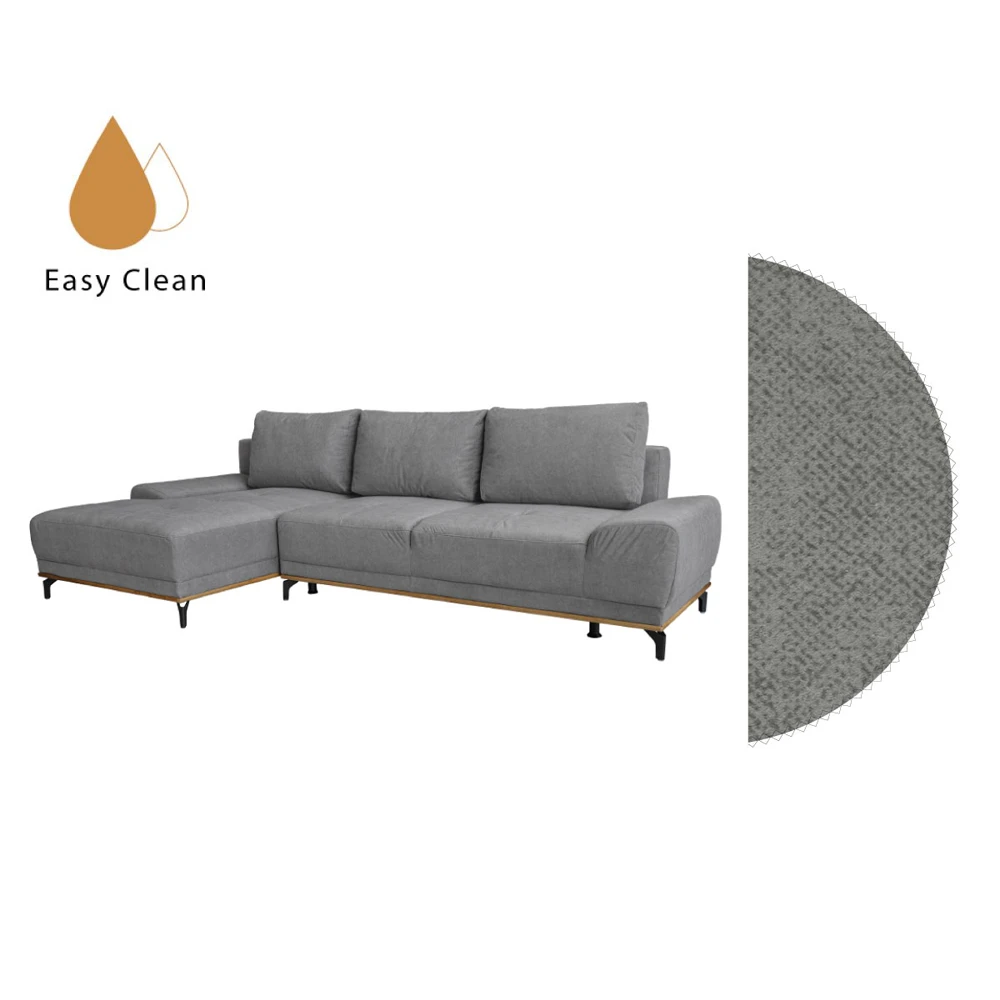 LIBERTA NATURA ΚΑΝΑΠΕΣ ΚΡΕΒΑΤΙ ΓΩΝΙΑ ΑΡΙΣΤΕΡΗ TAUPE 283x164x90