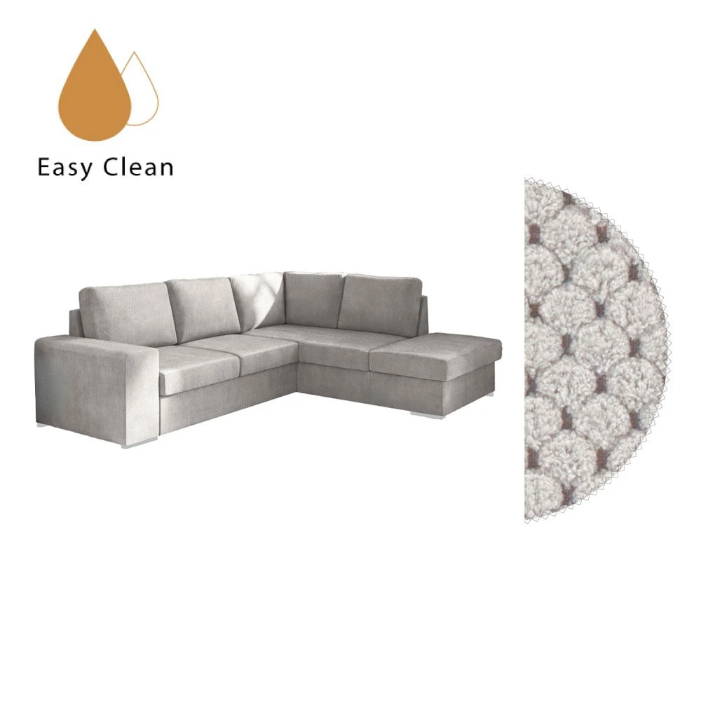 LIBERTA EDDI ΚΑΝΑΠΕΣ ΚΡΕΒΑΤΙ ΓΩΝΙΑ ΔΕΞΙΑ TAUPE 248x213x90