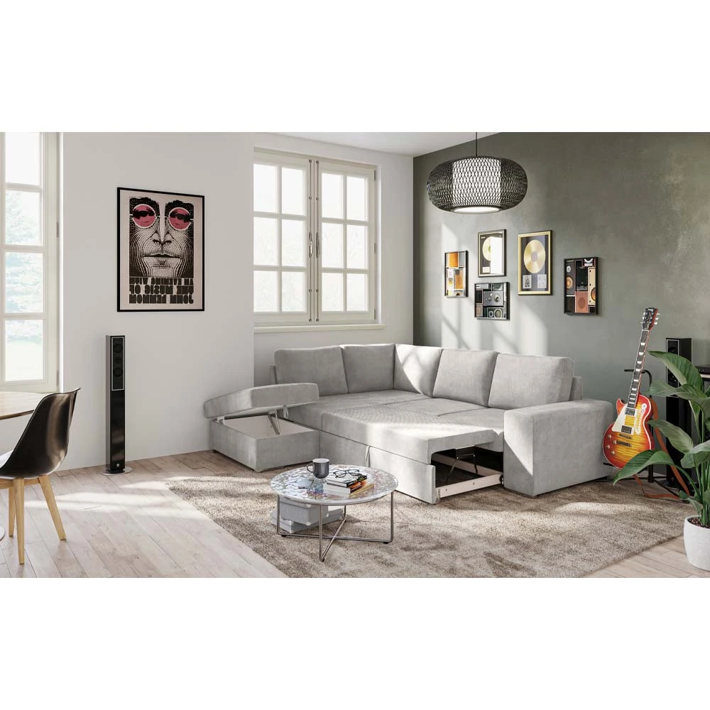 LIBERTA EDDI ΚΑΝΑΠΕΣ ΚΡΕΒΑΤΙ ΓΩΝΙΑ ΑΡΙΣΤΕΡΗ TAUPE 248x213x90